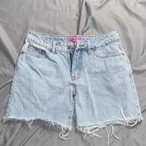 Edikted Light Blue Denim Jorts